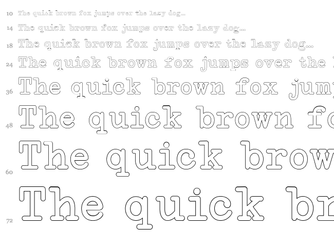 NeoBulletin font waterfall